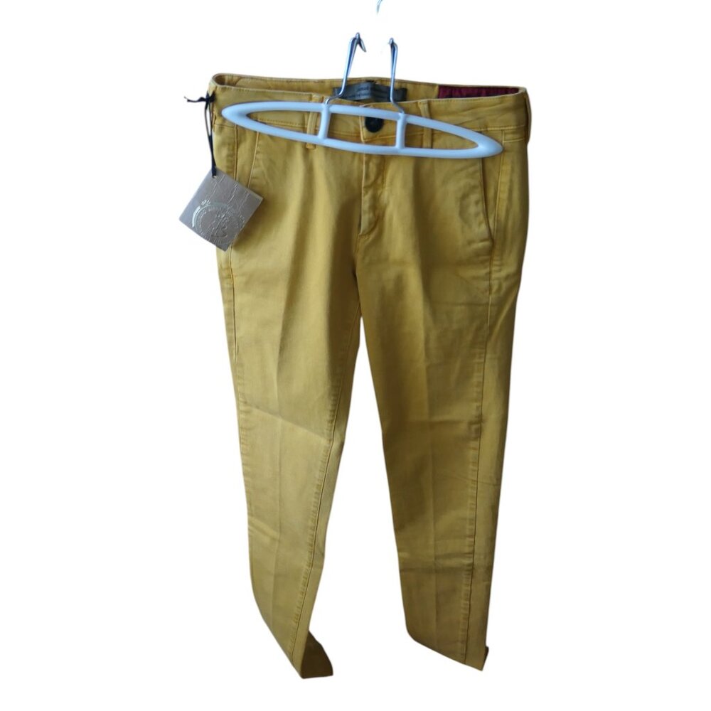 Barba Napoli- Women’s Jomud collection yellow casual pants-size 27-NWT